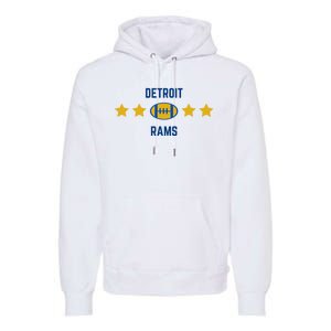 Detroit Rams Football Star Premium Hoodie