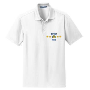 Detroit Rams Football Star Dry Zone Grid Polo