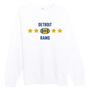 Detroit Rams Football Star Premium Crewneck Sweatshirt