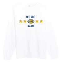 Detroit Rams Football Star Premium Crewneck Sweatshirt