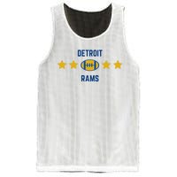 Detroit Rams Football Star Mesh Reversible Basketball Jersey Tank