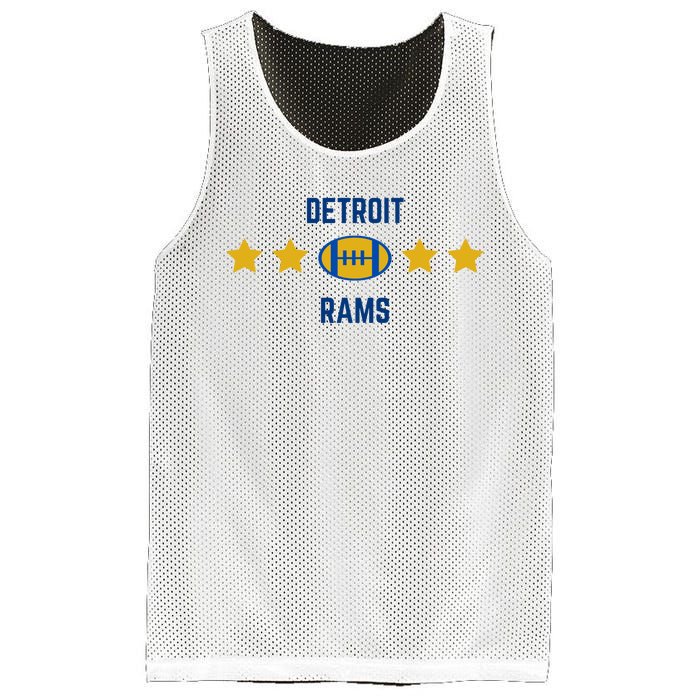 Detroit Rams Football Star Mesh Reversible Basketball Jersey Tank