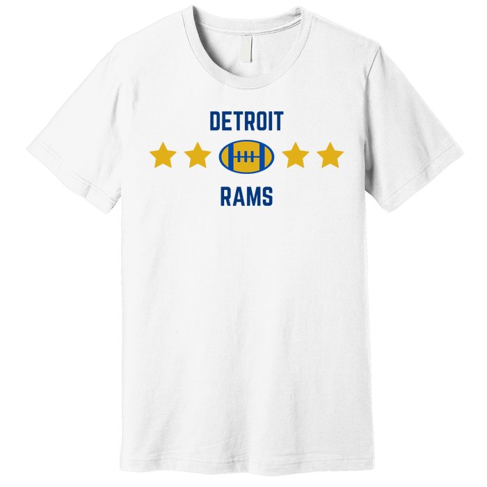 Detroit Rams Football Star Premium T-Shirt