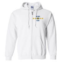 Detroit Rams Football Star Full Zip Hoodie