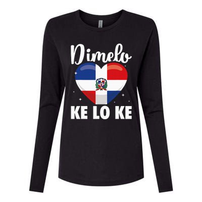 Dominican Republic Flag Dimelo Ke Lo Ke Dominicana Womens Cotton Relaxed Long Sleeve T-Shirt