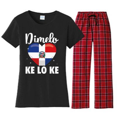 Dominican Republic Flag Dimelo Ke Lo Ke Dominicana Women's Flannel Pajama Set