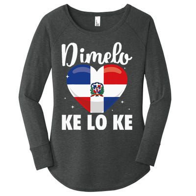 Dominican Republic Flag Dimelo Ke Lo Ke Dominicana Women's Perfect Tri Tunic Long Sleeve Shirt