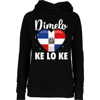 Dominican Republic Flag Dimelo Ke Lo Ke Dominicana Womens Funnel Neck Pullover Hood