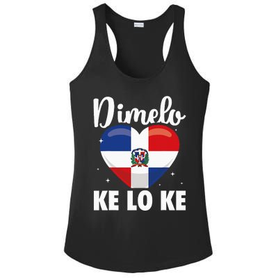 Dominican Republic Flag Dimelo Ke Lo Ke Dominicana Ladies PosiCharge Competitor Racerback Tank