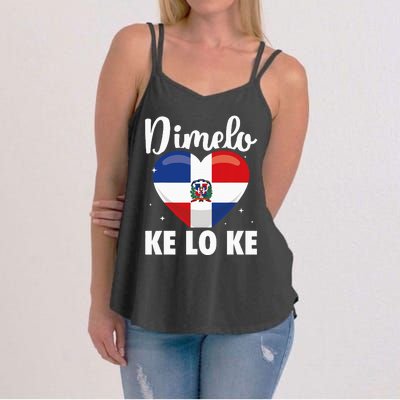 Dominican Republic Flag Dimelo Ke Lo Ke Dominicana Women's Strappy Tank