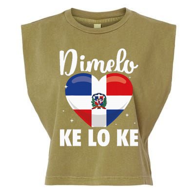 Dominican Republic Flag Dimelo Ke Lo Ke Dominicana Garment-Dyed Women's Muscle Tee