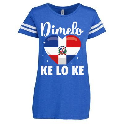 Dominican Republic Flag Dimelo Ke Lo Ke Dominicana Enza Ladies Jersey Football T-Shirt