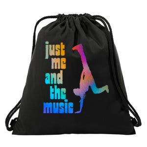 Dance Recital Gift For Just Me And The Music Drawstring Bag