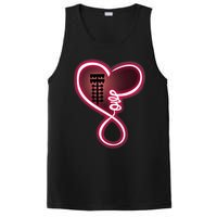 Drag Racing Gift For Race Lover Heart Love Drag Racing Funny Great Gift PosiCharge Competitor Tank