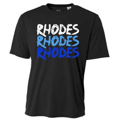 Distressed Rhodes Greece Dodecanese Greek Island Rhodes Cooling Performance Crew T-Shirt