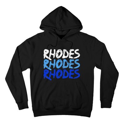 Distressed Rhodes Greece Dodecanese Greek Island Rhodes Hoodie