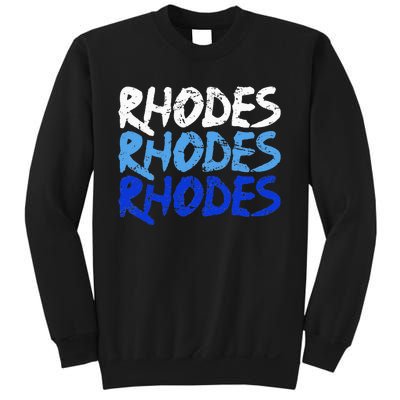 Distressed Rhodes Greece Dodecanese Greek Island Rhodes Sweatshirt