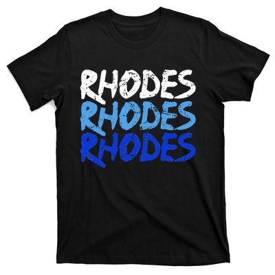 Distressed Rhodes Greece Dodecanese Greek Island Rhodes T-Shirt