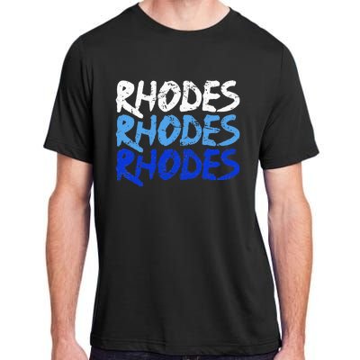 Distressed Rhodes Greece Dodecanese Greek Island Rhodes Adult ChromaSoft Performance T-Shirt