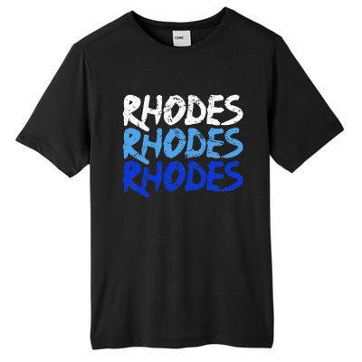 Distressed Rhodes Greece Dodecanese Greek Island Rhodes Tall Fusion ChromaSoft Performance T-Shirt