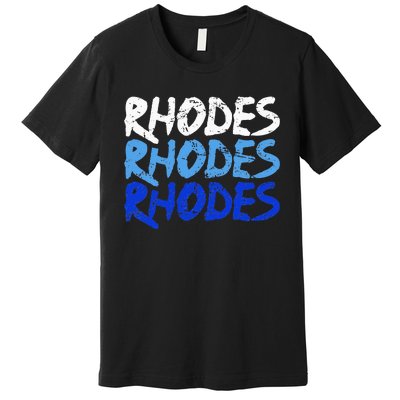 Distressed Rhodes Greece Dodecanese Greek Island Rhodes Premium T-Shirt