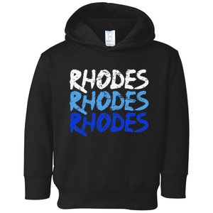 Distressed Rhodes Greece Dodecanese Greek Island Rhodes Toddler Hoodie