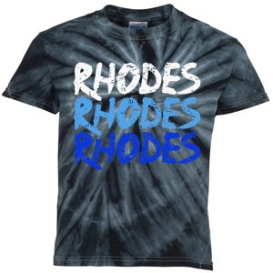 Distressed Rhodes Greece Dodecanese Greek Island Rhodes Kids Tie-Dye T-Shirt