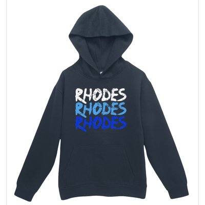 Distressed Rhodes Greece Dodecanese Greek Island Rhodes Urban Pullover Hoodie