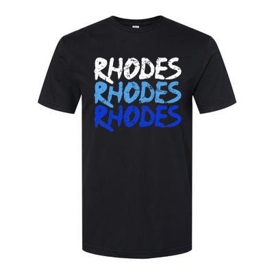 Distressed Rhodes Greece Dodecanese Greek Island Rhodes Softstyle CVC T-Shirt