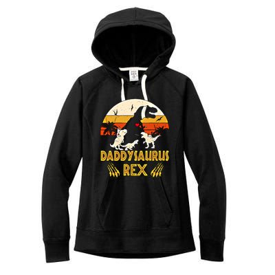 Daddysaurus Rex Gift Women's Fleece Hoodie