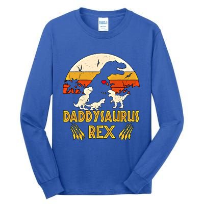 Daddysaurus Rex Gift Tall Long Sleeve T-Shirt