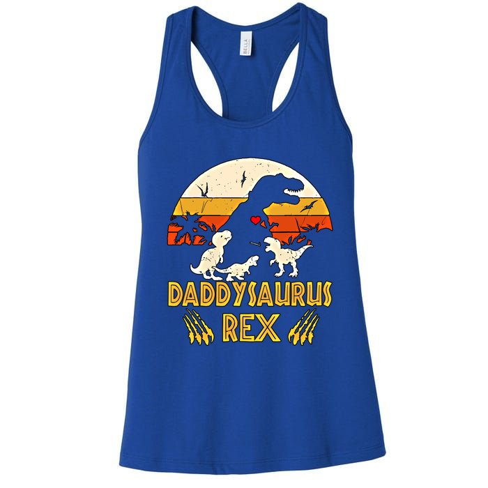 Daddysaurus Rex Gift Women's Racerback Tank