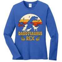 Daddysaurus Rex Gift Ladies Long Sleeve Shirt