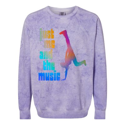 Dance Recital Gift For Just Me And The Music Colorblast Crewneck Sweatshirt