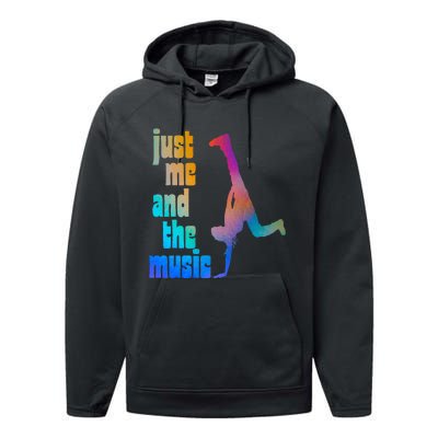 Dance Recital Gift For Just Me And The Music Performance Fleece Hoodie