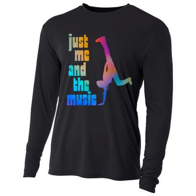 Dance Recital Gift For Just Me And The Music Cooling Performance Long Sleeve Crew