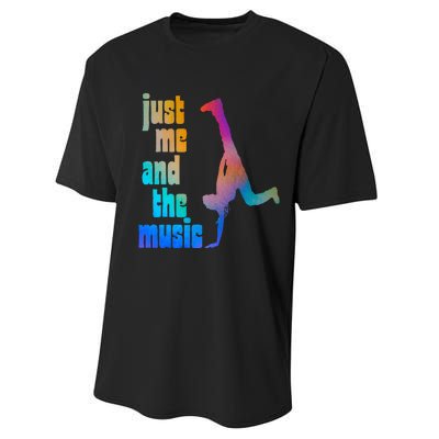 Dance Recital Gift For Just Me And The Music Performance Sprint T-Shirt