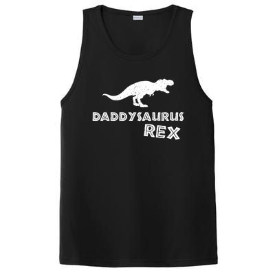 Daddysaurus Rex Gift Funny Dinosaur Fathers Day Gift PosiCharge Competitor Tank