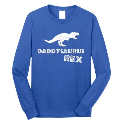 Daddysaurus Rex Gift Funny Dinosaur Fathers Day Gift Long Sleeve Shirt