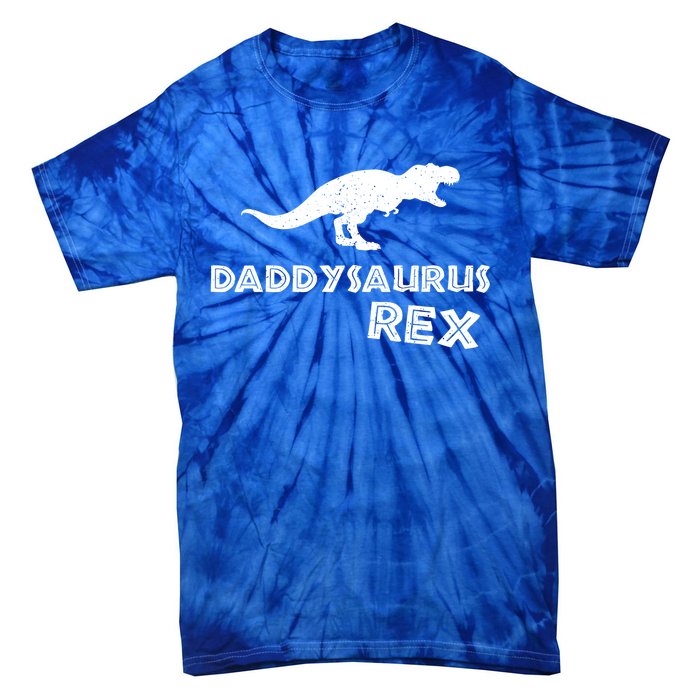 Daddysaurus Rex Gift Funny Dinosaur Fathers Day Gift Tie-Dye T-Shirt