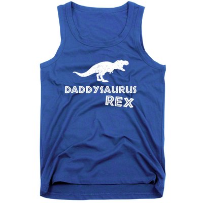 Daddysaurus Rex Gift Funny Dinosaur Fathers Day Gift Tank Top