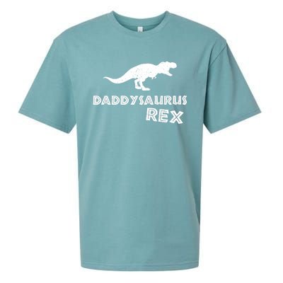 Daddysaurus Rex Gift Funny Dinosaur Fathers Day Gift Sueded Cloud Jersey T-Shirt