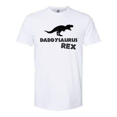 Daddysaurus Rex Gift Funny Dinosaur Fathers Day Gift Softstyle CVC T-Shirt