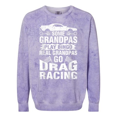 Drag Racing Grandpa Car Lover For Grandfathers MM Colorblast Crewneck Sweatshirt