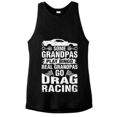 Drag Racing Grandpa Car Lover For Grandfathers MM Ladies PosiCharge Tri-Blend Wicking Tank