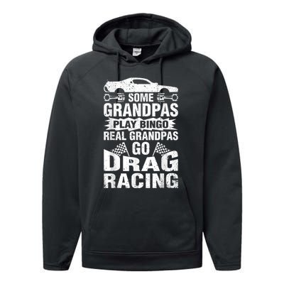 Drag Racing Grandpa Car Lover For Grandfathers MM Performance Fleece Hoodie