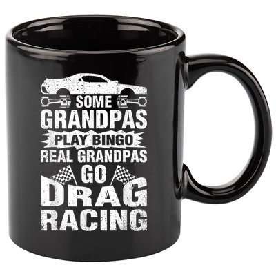Drag Racing Grandpa Car Lover For Grandfathers MM 11oz C Handle Ceramic Mug