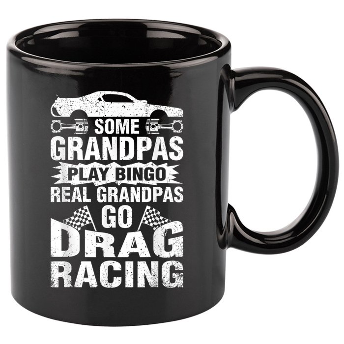 Drag Racing Grandpa Car Lover For Grandfathers MM 11oz C Handle Ceramic Mug