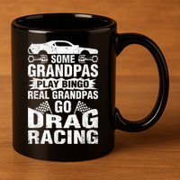 Drag Racing Grandpa Car Lover For Grandfathers MM 11oz C Handle Ceramic Mug