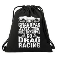 Drag Racing Grandpa Car Lover For Grandfathers MM Drawstring Bag